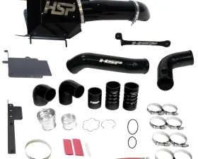 HSP Diesel Intake and Intercooler Bundle Kit for 2017-2019 Ford Powerstroke 6.7L, Silk Satin Black