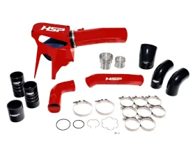 HSP Diesel Intake and Intercooler Bundle Kit for 2020-2022 Ford Powerstroke 6.7L - Flag Red