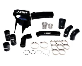 HSP Diesel Intake and Intercooler Bundle Kit for 2020-2022 Ford Powerstroke 6.7L, Silk Satin Black