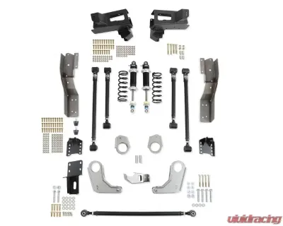 Detroit Speed Quadralink Rear Suspension Kit - Single Adjustable Shocks - Weld-In Axle Brackets Chevrolet C10 1967-1972 - 041754-SDS