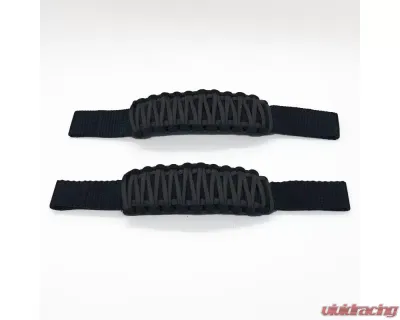 Bartact Black Pair Adjustable Paracord Door Limiting Straps Jeep Wrangler | Gladiator 1987-2022 - DLSP2BB