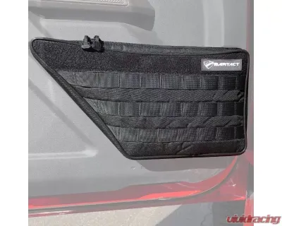 Bartact Driver | Passenger Black | White Front Door Interior Storage Bag (Pat Pending) Ford Bronco 2021-2024 - FBIAFDBM2-B