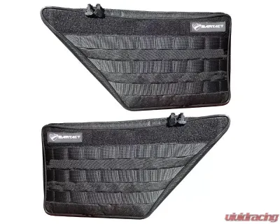 Bartact Driver | Passenger Black | White Front Door Interior Storage Bag (Pat Pending) Ford Bronco 2021-2024 - FBIAFDBM2-B