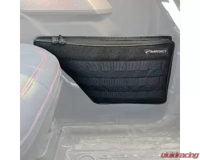 Bartact Driver | Passenger Black | White Front Door Interior Storage Bag (Pat Pending) Ford Bronco 2021-2024 - FBIAFDBM2-B
