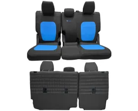 Bartact Black | Blue Tactical Rear Bench Seat Covers with No Fold Down Armrest Ford Bronco 2021-2024