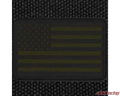 Bartact American Flag Patches, PVC Rubber, 2.0" x 3.0" with Velcro | Hook Backing Stars on Left - FLAGLP23BO