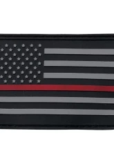 Bartact American Flag Patches, PVC Rubber, 2.0" x 3.0" with Velcro | Hook Backing Stars on Left                                     - FLAGLP23RL - Image 2