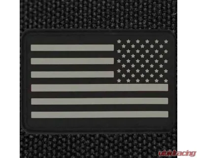 Bartact American Flag Patches, PVC Rubber, 2.0" x 3.0" with Velcro | Hook Backing Stars on Right - FLAGRP23BS