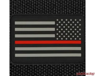 Bartact American Flag Patches, PVC Rubber, 2.0" x 3.0" with Velcro | Hook Backing Stars on Right - FLAGRP23RL
