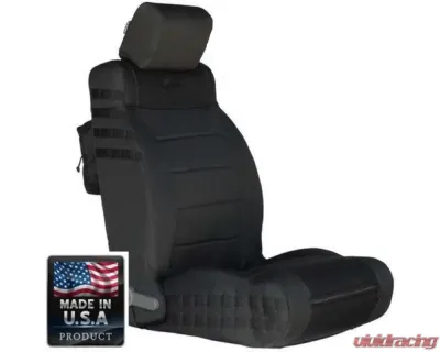 Bartact Tactical Series SRS Air Bag Compliant JK Seat Covers Front Jeep Wrangler JK | JKU 2007-2010 - JKAC0710FPBK