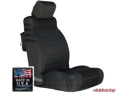 Bartact Tactical Series SRS Air Bag Compliant JK Seat Covers Front Jeep Wrangler JK | JKU 2007-2010 - JKAC0710FPBM