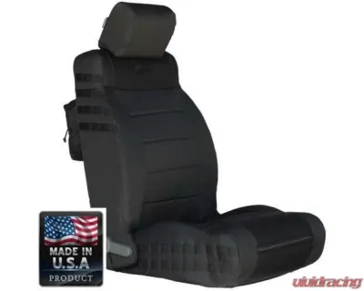 Bartact Tactical Series SRS Air Bag Compliant JK Seat Covers Front Jeep Wrangler 2011-2012 - JKAC1112FPBM