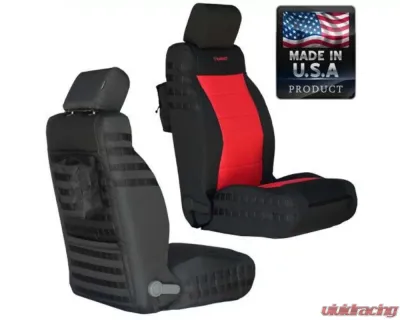 Bartact Tactical Series SRS Air Bag Compliant JK Seat Covers Front Jeep Wrangler 2011-2012 - JKAC1112FPBR