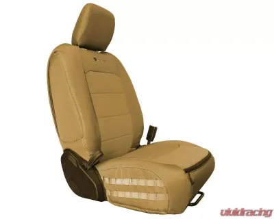Bartact Molle Tactical Custom Seat Covers Front Pair Coyote Jeep Wrangler 2018-2024 - JLTC2018FPCC