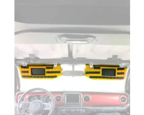 Bartact Yellow Sun Visor Covers Pair with PALS Webbing for Molle Attachments for Visors with Mirrors Jeep Wrangler JL 2018-2022