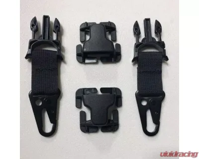 Bartact PALS/MOLLE Black Steel HK Hook with Quick Side Release Buckle Kit - MAHKEB