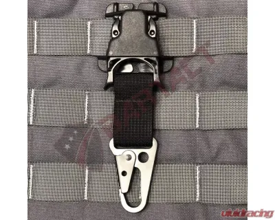 Bartact PALS/MOLLE Black Steel HK Hook with Quick Side Release Buckle Kit - MAHKEB