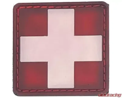Bartact 1.5 x 1.5" Medical Patch EMT Patch PVC Rubber Velcro Hook Backing - PVCMEDRT