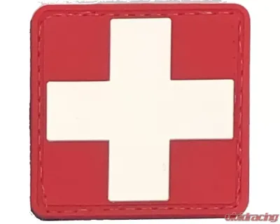 Bartact 1.5 x 1.5" Medical Patch, EMT Patch PVC Rubber Velcro Hook Backing - PVCMEDRW