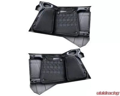 Bartact Black UTV Door Bags for MOLLE Panel Rear Pair Driver and Passenger with PALS | MOLLE Panel Polaris RZR - R1DBR2B