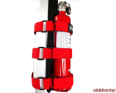 Bartact 2.5 lb Fire Extinguisher Plus 3 Strap Webbing Roll Bar Mount for Padded Roll Bars - RBFEFEHR