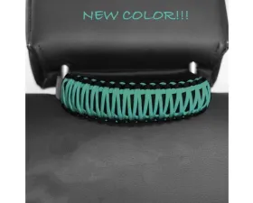 Bartact Black/Bikini Pearl Teal Headrest Paracord Grab Handles Pair Jeep Gladiator | Wrangler | Toyota Tacoma | Ford Bronco