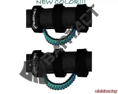 Bartact Roll Bar Paracord Grab Handles Pair Black | Bikini Pearl Jeep Wrangler | Gladiator | Polaris RZR | Can-Am Maverick X3 - TAOGHUPB5