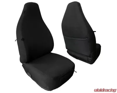 Bartact Black Baseline Performance Front Seat Covers Pair Jeep Wrangler TJ 1997-2002 - TJSC9702FPB