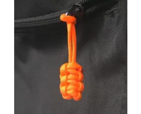Bartact 5 Hand Woven USA 550 Paracord Zipper Pulls w/ Key Ring Neon Orange