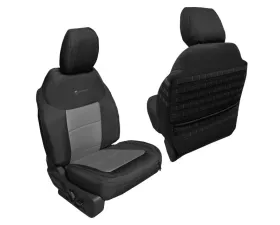 Bartact Black | Graphite No Armrest Tactical Front Seat Covers Compliant Ford Bronco 2021-2024