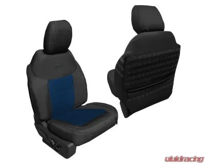 Bartact Black | Navy with Armrest Tactical Front Seat Covers Compliant Ford Bronco 2021-2024 - FBSC2021RFBT