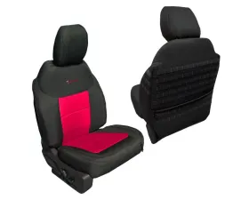 Bartact Black | Red No Armrest Tactical Front Seat Covers Compliant Ford Bronco 2021-2024