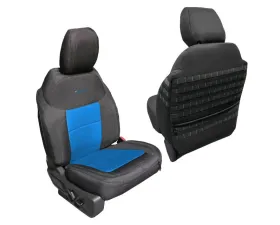 Bartact Black | Blue No Armrest Tactical Front Seat Covers Compliant Ford Bronco 2021-2024