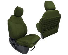 Bartact Olive | Olive No Armrest Tactical Front Seat Covers Compliant Ford Bronco 2021-2024