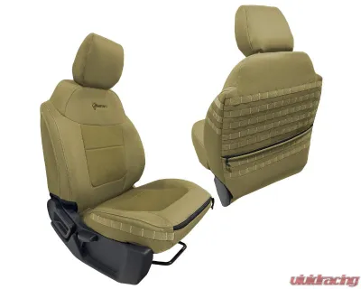 Bartact Cayote | Cayote with Armrest Tactical Front Seat Covers Compliant Ford Bronco 2021-2024 - FBSC2021RFCC