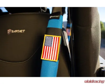 Bartact 2"x3" Embroidered American Flag Patch w/ Velcro & Hook Backing Stars - FLAGLV23RB