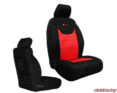 Bartact Black | Red Front Tactical Series SRS Air Bag and Non Compliant Seat Covers Jeep Wrangler JK | JKU 2013-2018 - JKTC2013FPBR