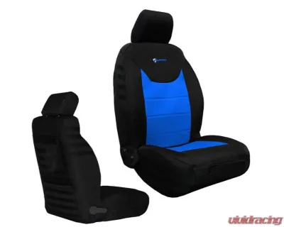 Bartact Black | Blue Front Tactical Series SRS Air Bag and Non Compliant Seat Covers Jeep Wrangler JK | JKU 2013-2018 - JKTC2013FPBU
