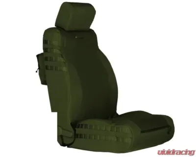 Bartact Olive | Olive Drab Front Tactical Series SRS Air Bag and Non Compliant Seat Covers Jeep Wrangler JK | JKU 2013-2018 - JKTC2013FPOO
