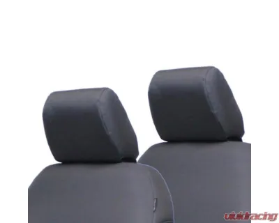 Bartact Graphite Bench Headrest Covers with Fold Down Armrest Jeep Wrangler JLU 4 Door 2018-2024 - JLHR2018RFG