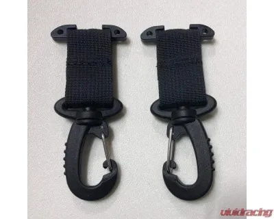 Bartact Black PALS & Molle T-Bar & Heavy Duty Acetal Swivel Hooks (Pair) - MASHHB