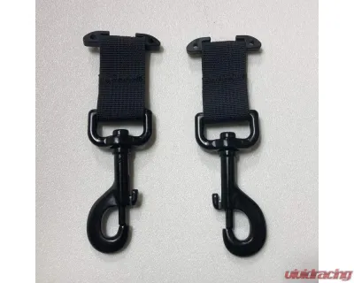 Bartact Black PALS & Molle T-Bar & Metal Swivel Hooks (Pair) - MASHMB