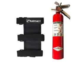 Bartact Black Amerex 2.5lbs Fire Extinguisher Plus 3 Strap Padded Webbing Roll Bar Mount