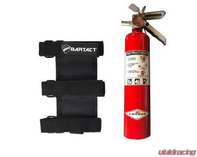 Bartact Black Amerex 2.5lbs Fire Extinguisher Plus 3 Strap Padded Webbing Roll Bar Mount - RBFEFEHB