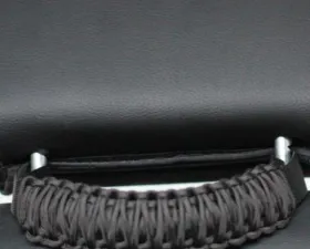 Bartact Black/Black Headrest Paracord Grab Handles Pair Jeep Gladiator | Wrangler | Toyota Tacoma | Ford Bronco