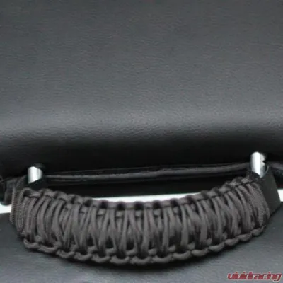 Bartact Black/Black Headrest Paracord Grab Handles Pair Jeep Gladiator | Wrangler | Toyota Tacoma | Ford Bronco - TAOGHHPBB
