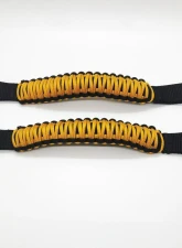Bartact Black/Dozer Yellow Headrest Paracord Grab Handles Pair Jeep Gladiator | Wrangler | Toyota Tacoma | Ford Bronco                                     - TAOGHHPBD - Image 2
