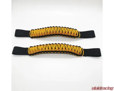 Bartact Black/Dozer Yellow Headrest Paracord Grab Handles Pair Jeep Gladiator | Wrangler | Toyota Tacoma | Ford Bronco - TAOGHHPBD