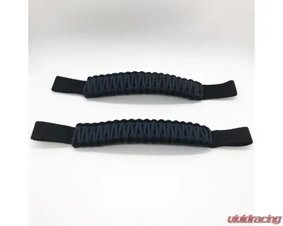 Bartact Black/Anvil Headrest Paracord Grab Handles Pair Jeep Gladiator | Wrangler | Toyota Tacoma | Ford Bronco - TAOGHHPBF