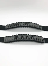 Bartact Black/Graphite Headrest Paracord Grab Handles Pair Jeep Gladiator | Wrangler | Toyota Tacoma | Ford Bronco                                     - TAOGHHPBG - Image 2